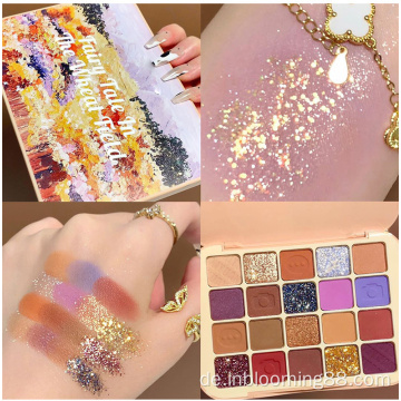 Hochpigmentierte Glitzer -Make -up -Lidschattenpalette